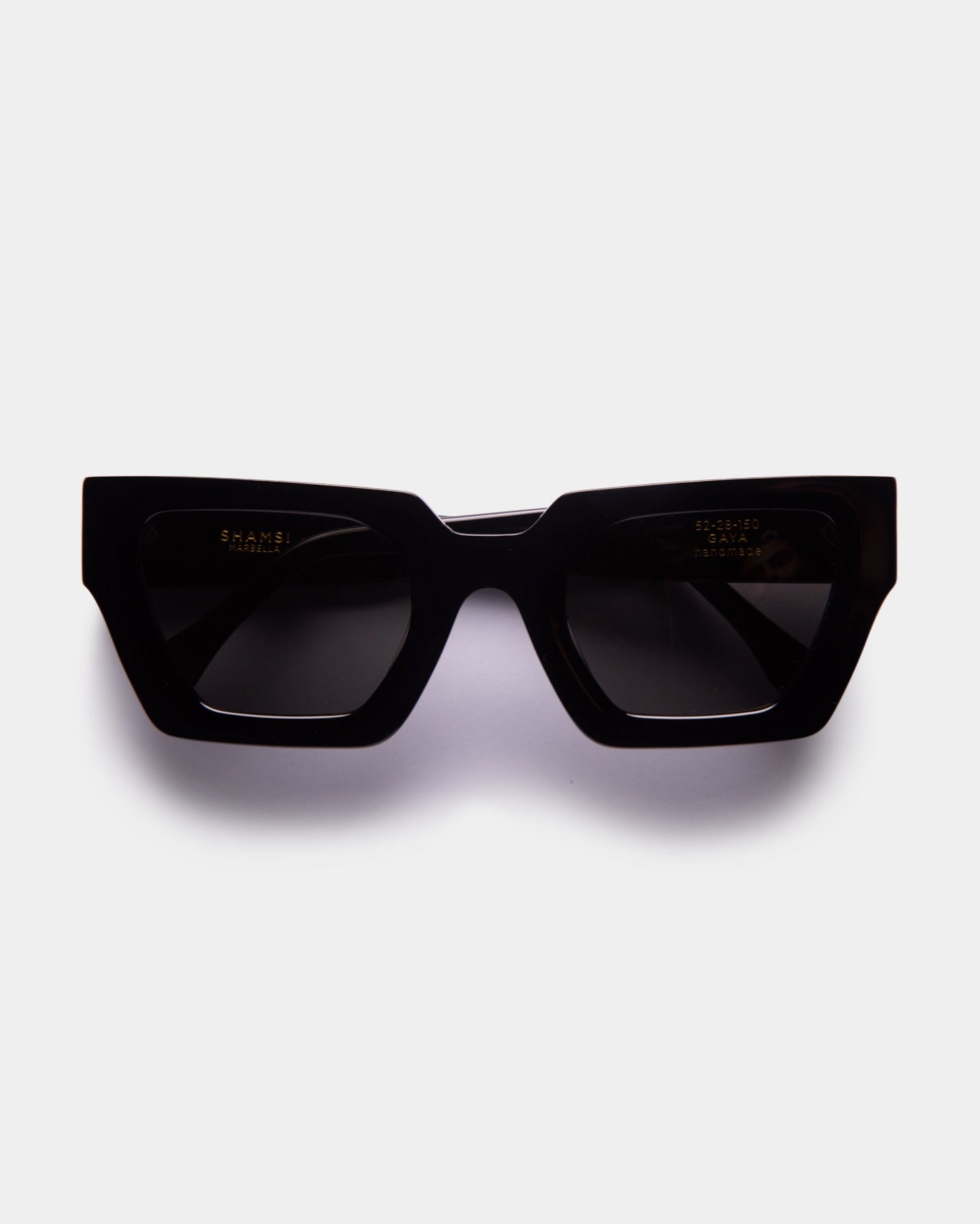 Gaya sunglasses black brand Shamsi on a white background